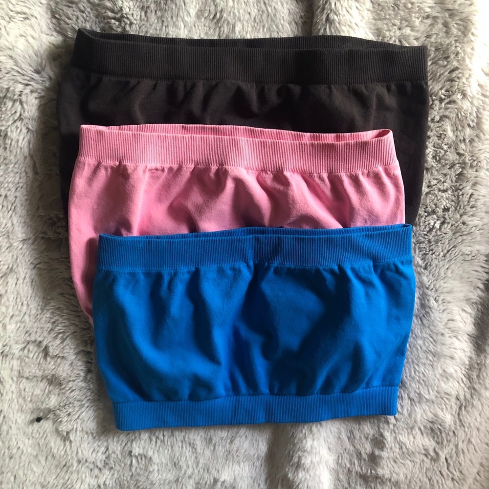 3 Bandeaus (one size) multi-colors